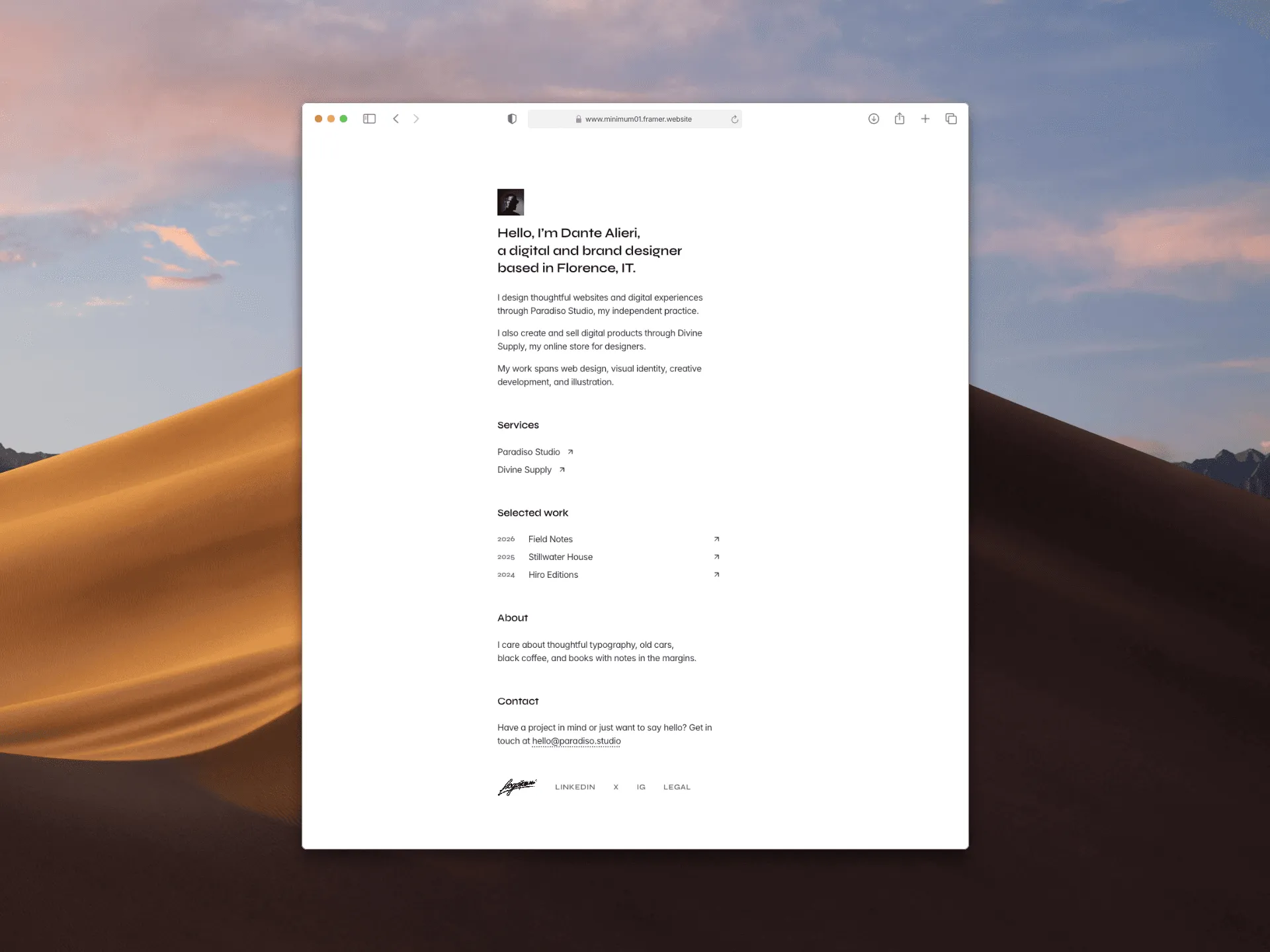 Launching Framer template mockup showing a startup waitlist landing page