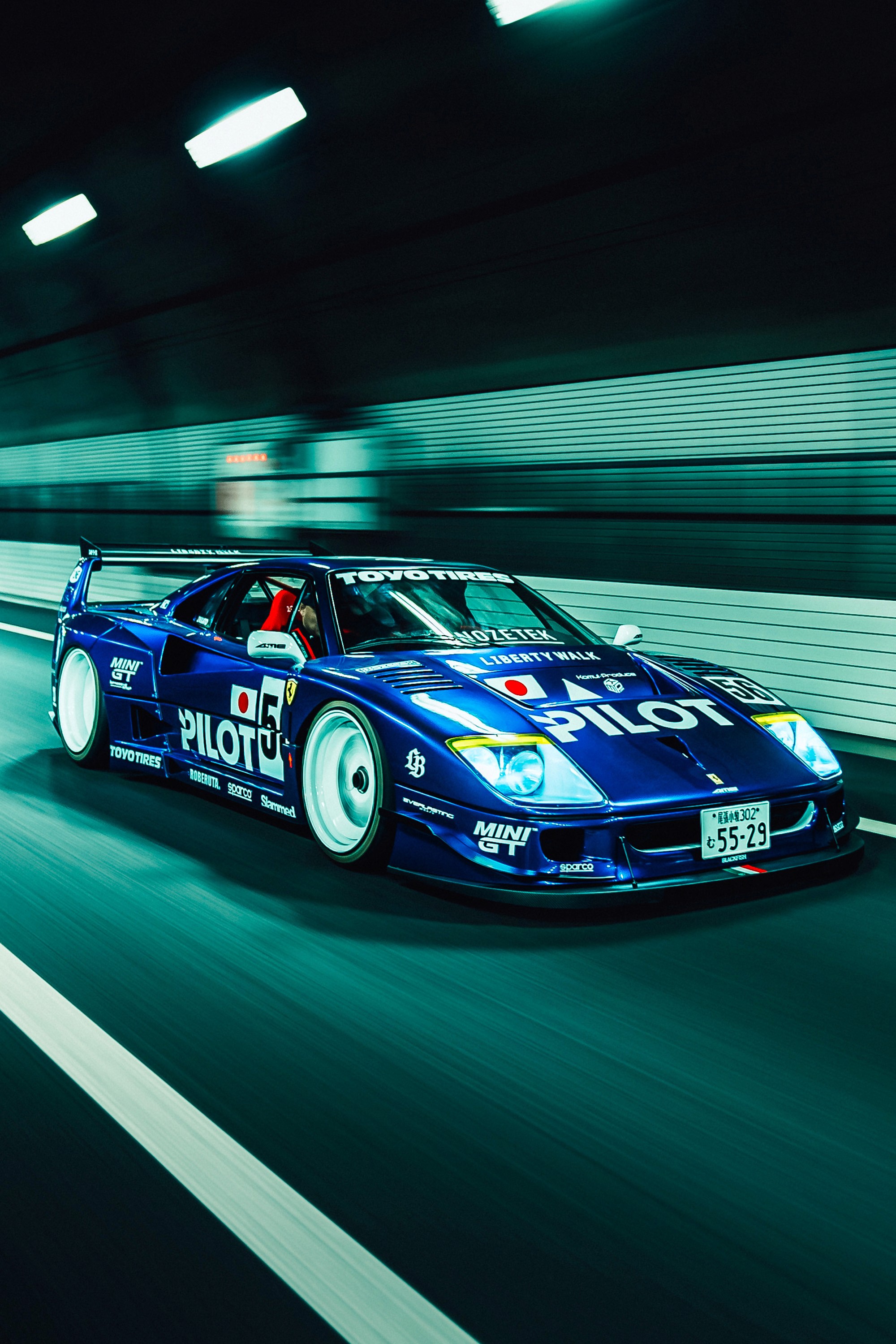 INOZETEK Metallic Blueberry SuperGloss Metallic Liberty Walk LB WORKS Ferrari F40