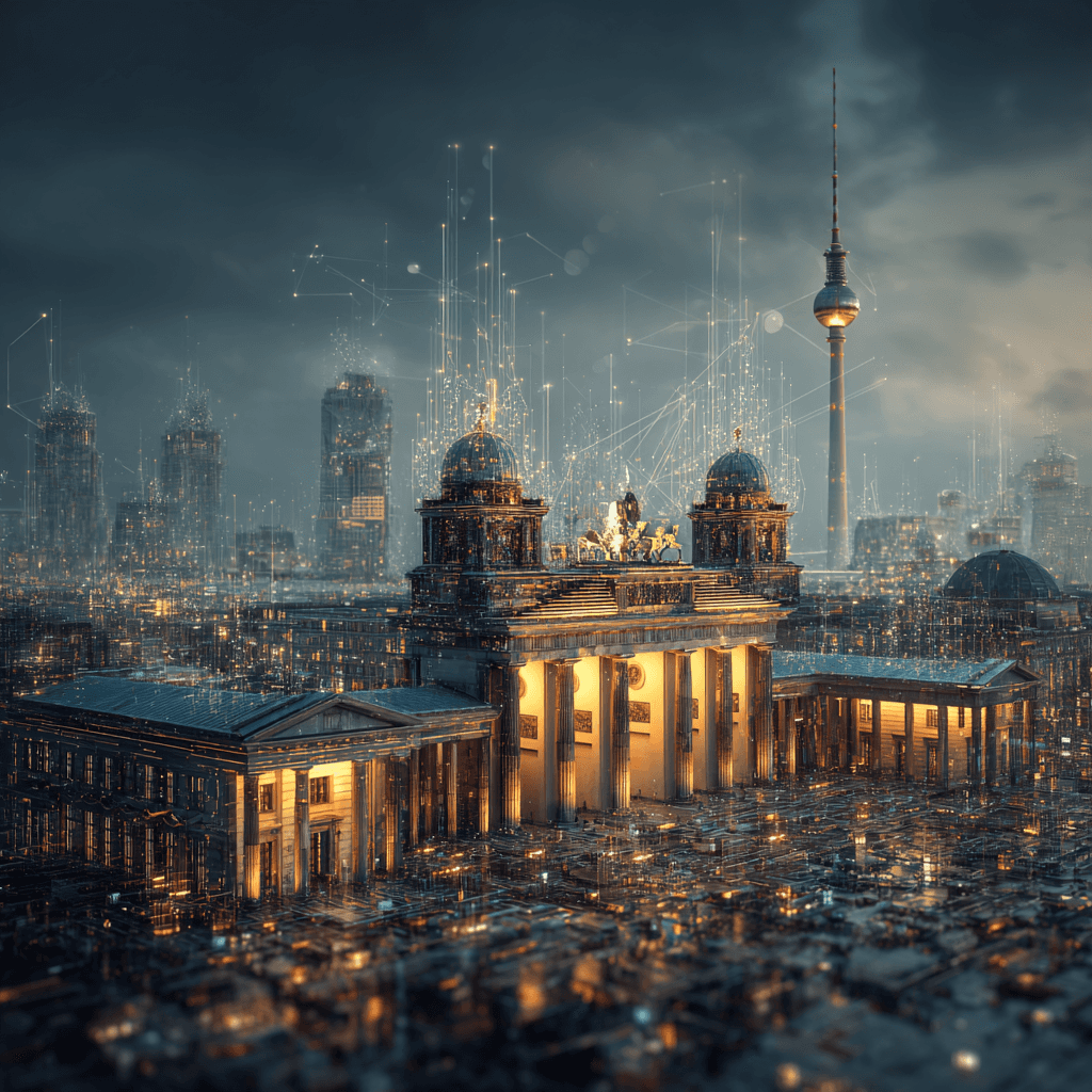 DINDEU growth infrastructure agency in Berlin with digital city overlay