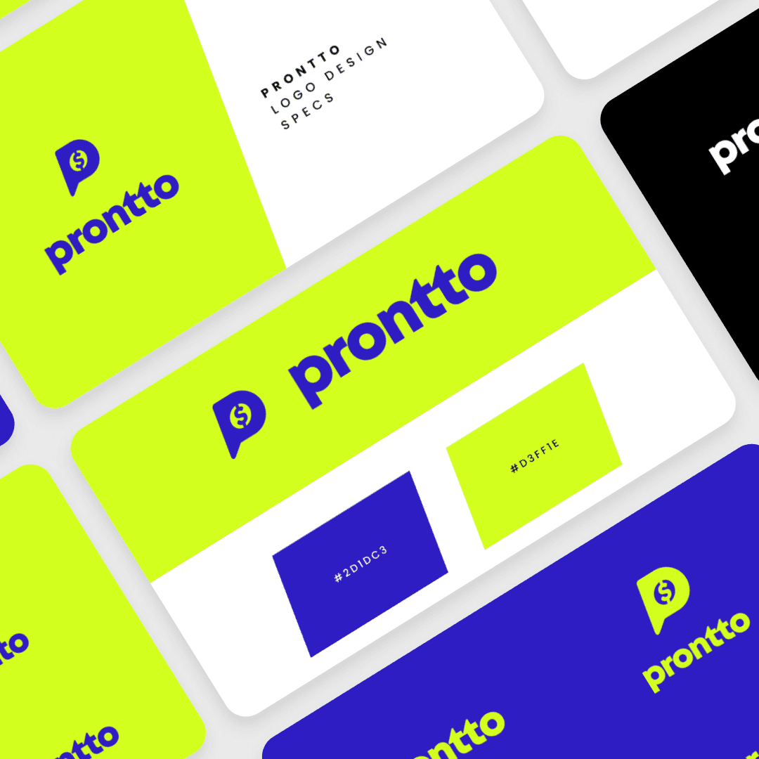 Brand guidelines for Prontto, an affiliate marketing startup
