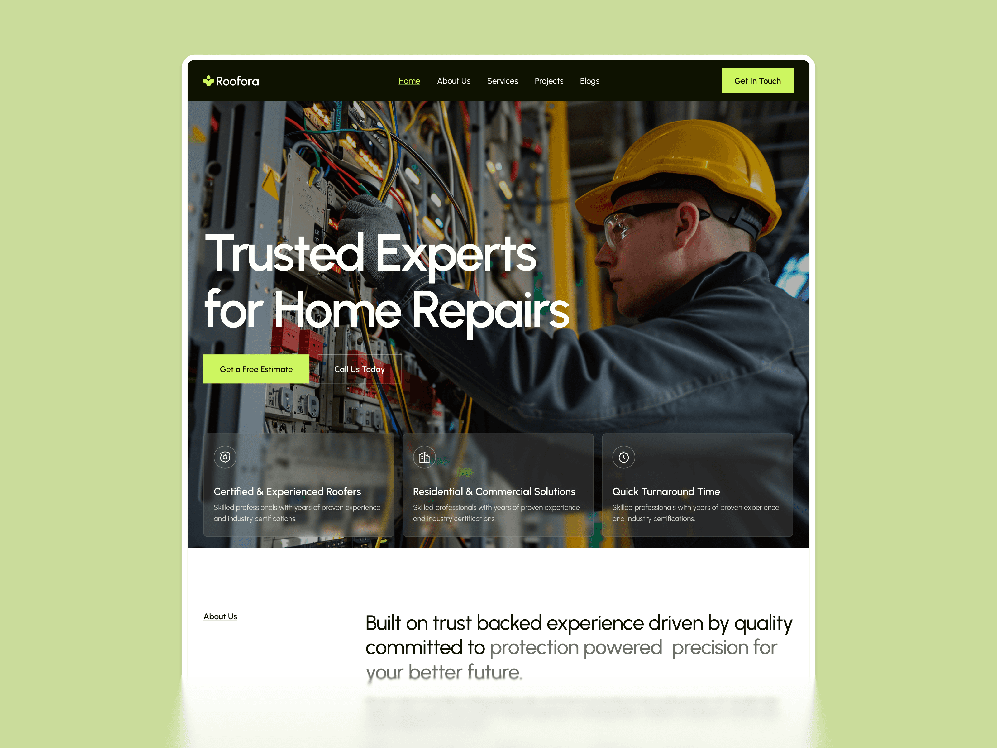 Webflow solar template