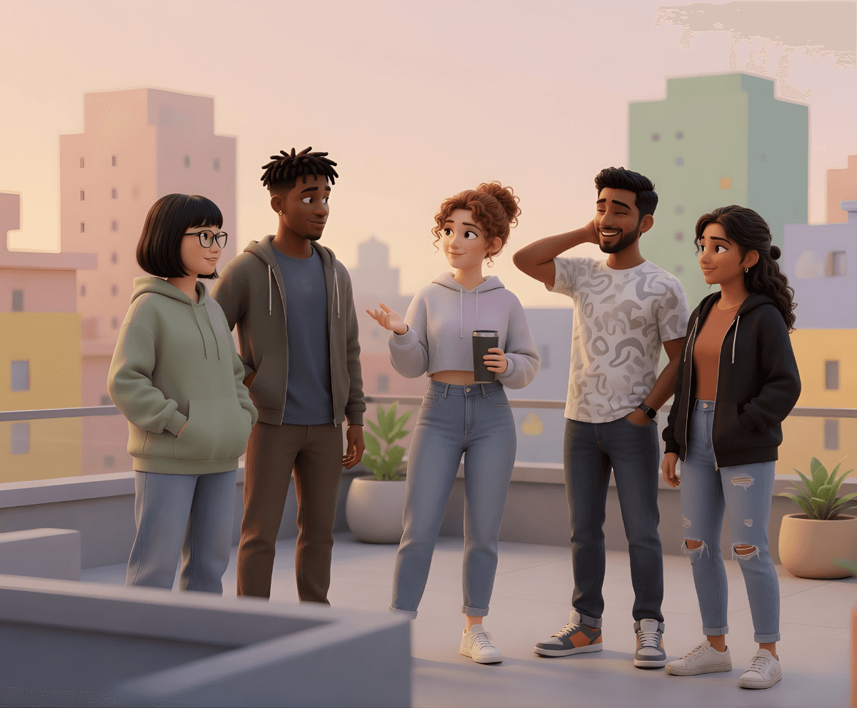 Aerial view of a winding road surrounded by dense green and yellow trees, showcasing nature’s vibrant colors.