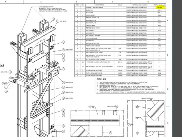 drawing export with prior BOM table