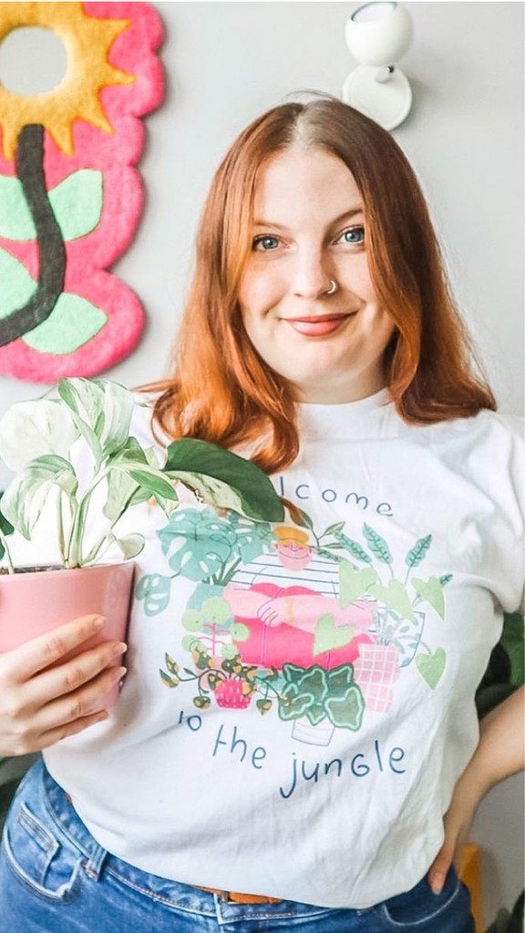 Person wearing a t-shirt