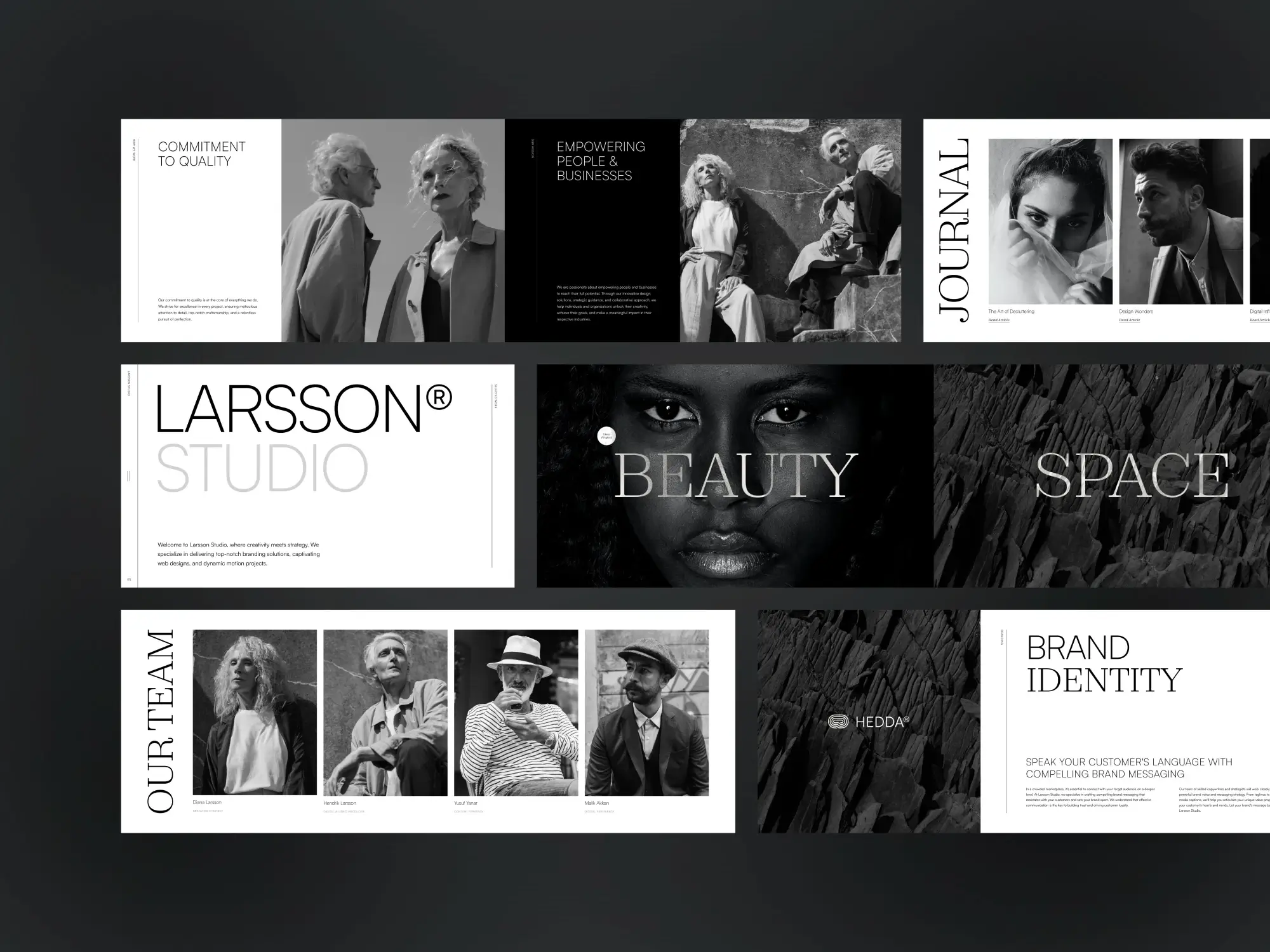 Larsson - Portfolio Website Template - Preview Hover