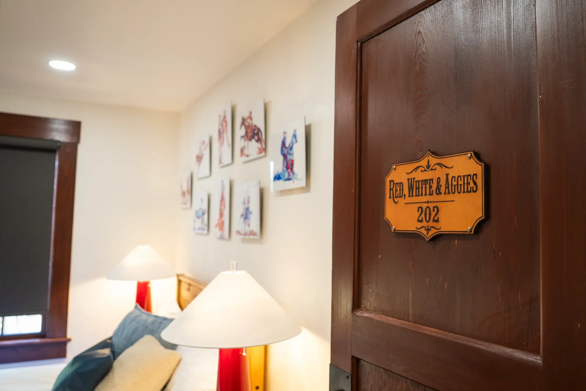 Red, White and Aggies 202 room door