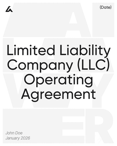 Limited Liability Company (LLC) Operating Agreement