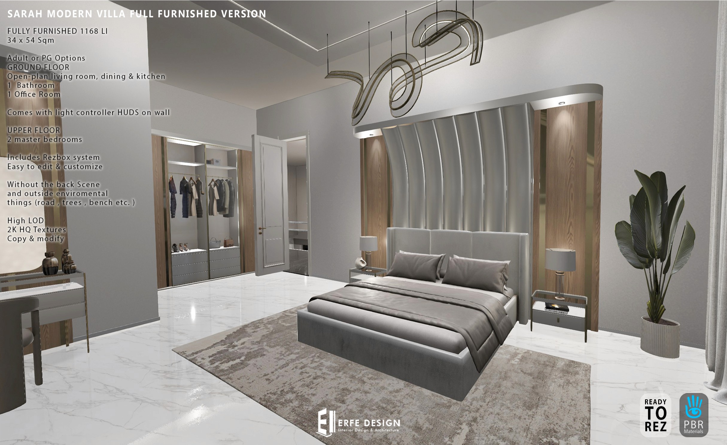 Sarah Modern Villa 372 LI 34x56  [Erfe Design]* 3