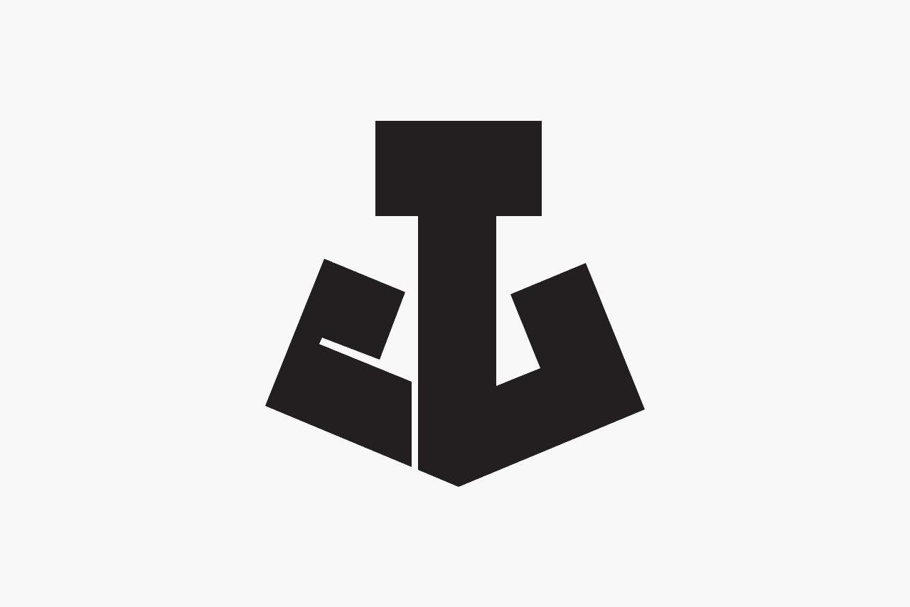 Luka i Skladište Logo. Large thick black anchor icon that forms the letter L