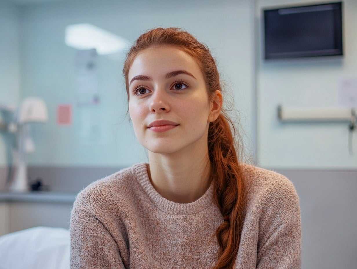 Youg woman in modern clinic