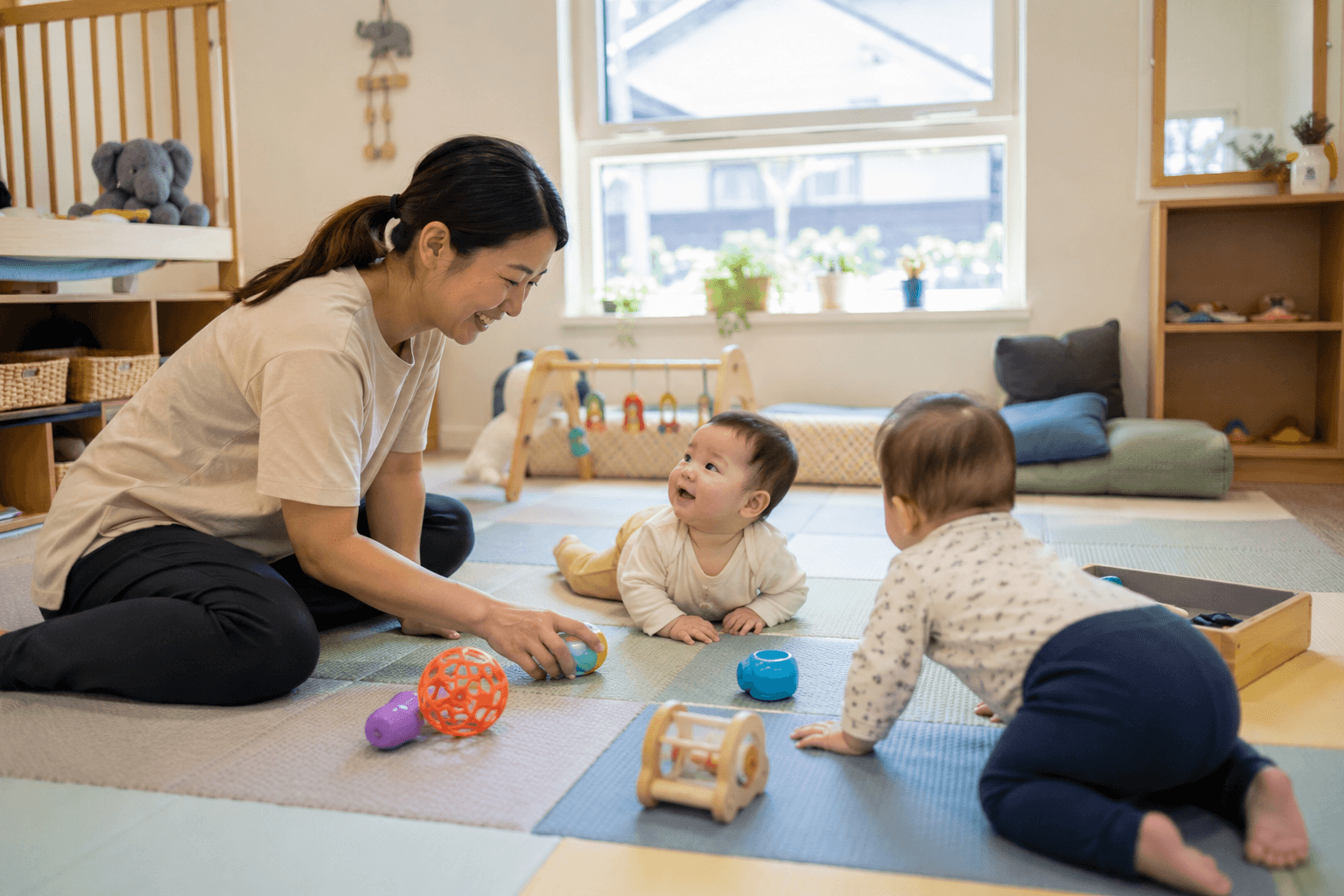 Bright and calm infant room at Little Einsteins Academy of Tampa daycare
