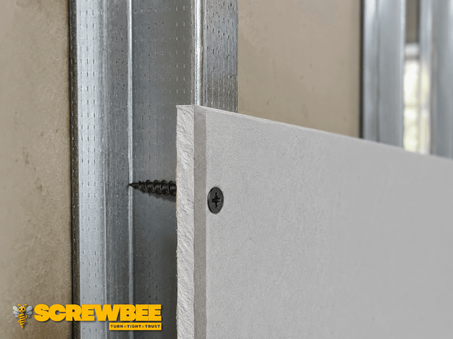 Black Zinc Drywall Screws packed in bulk boxes for commercial drywall projects