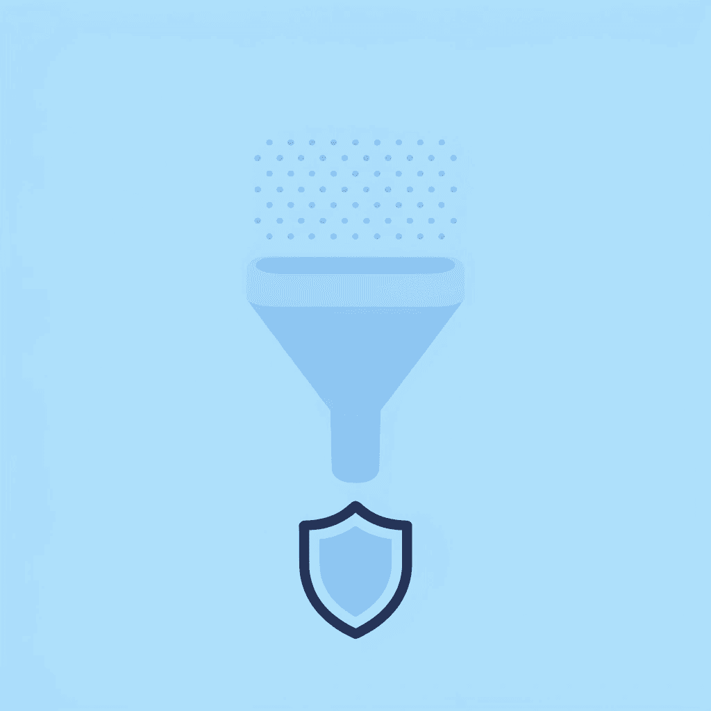 Funnel showing medical documentation filtering into approved compounding pathway