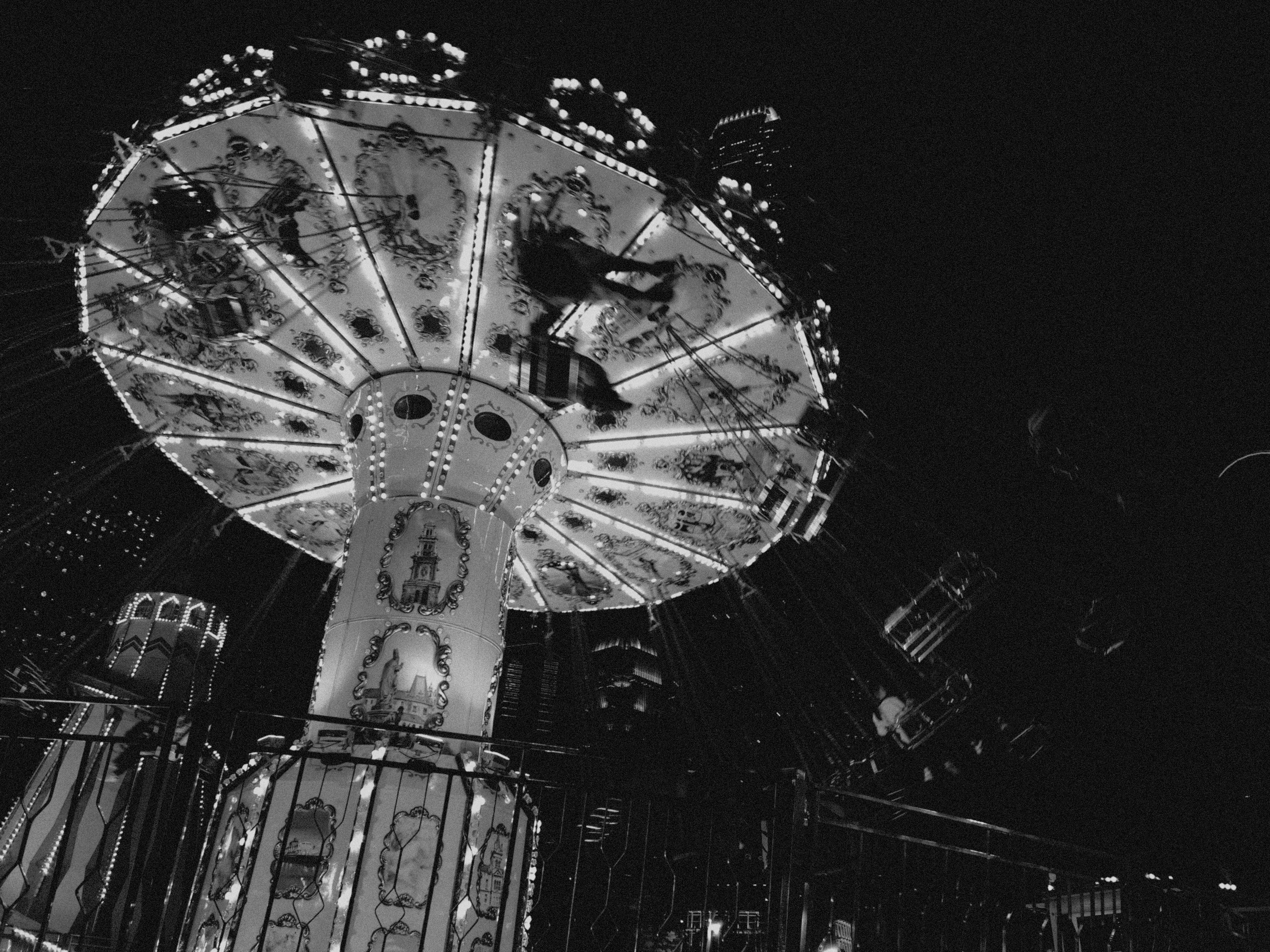 people are playing flying swing