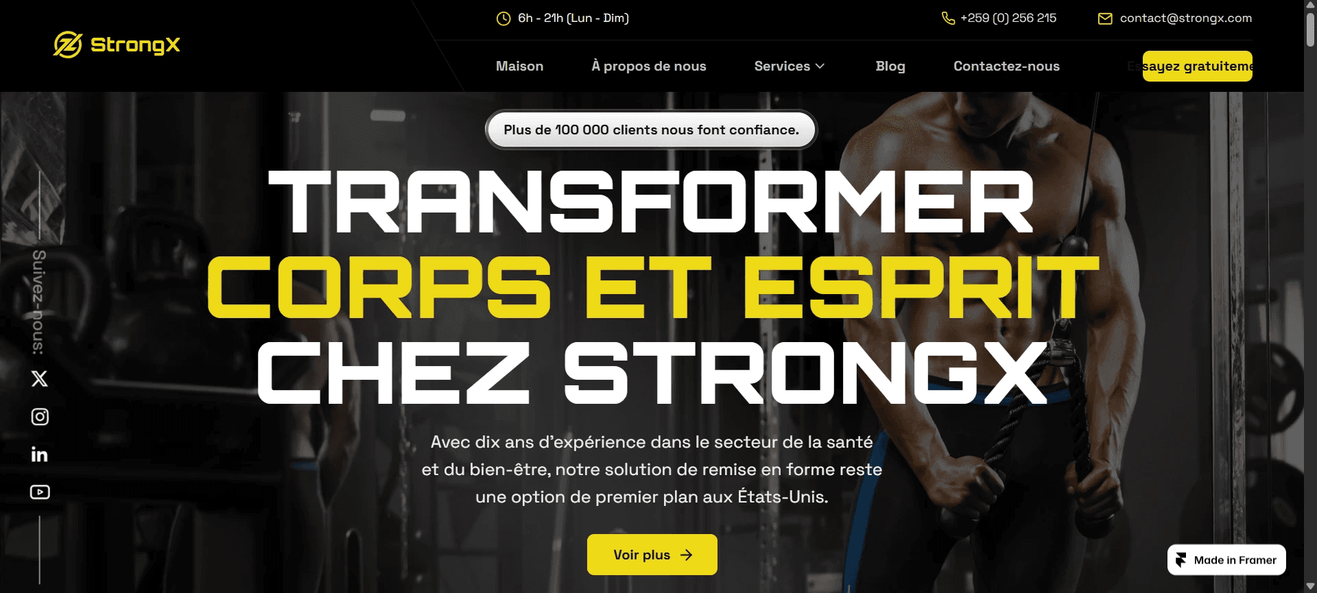 site de fitness