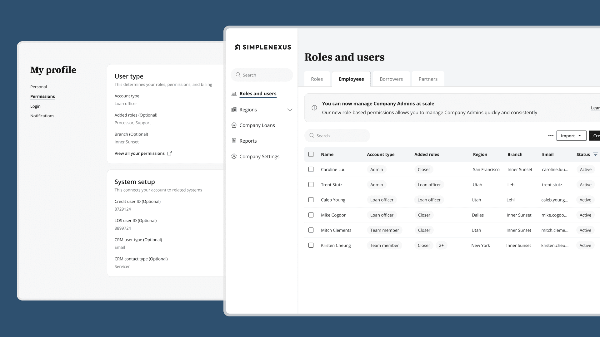 Overview of Admin User Management and My Profile