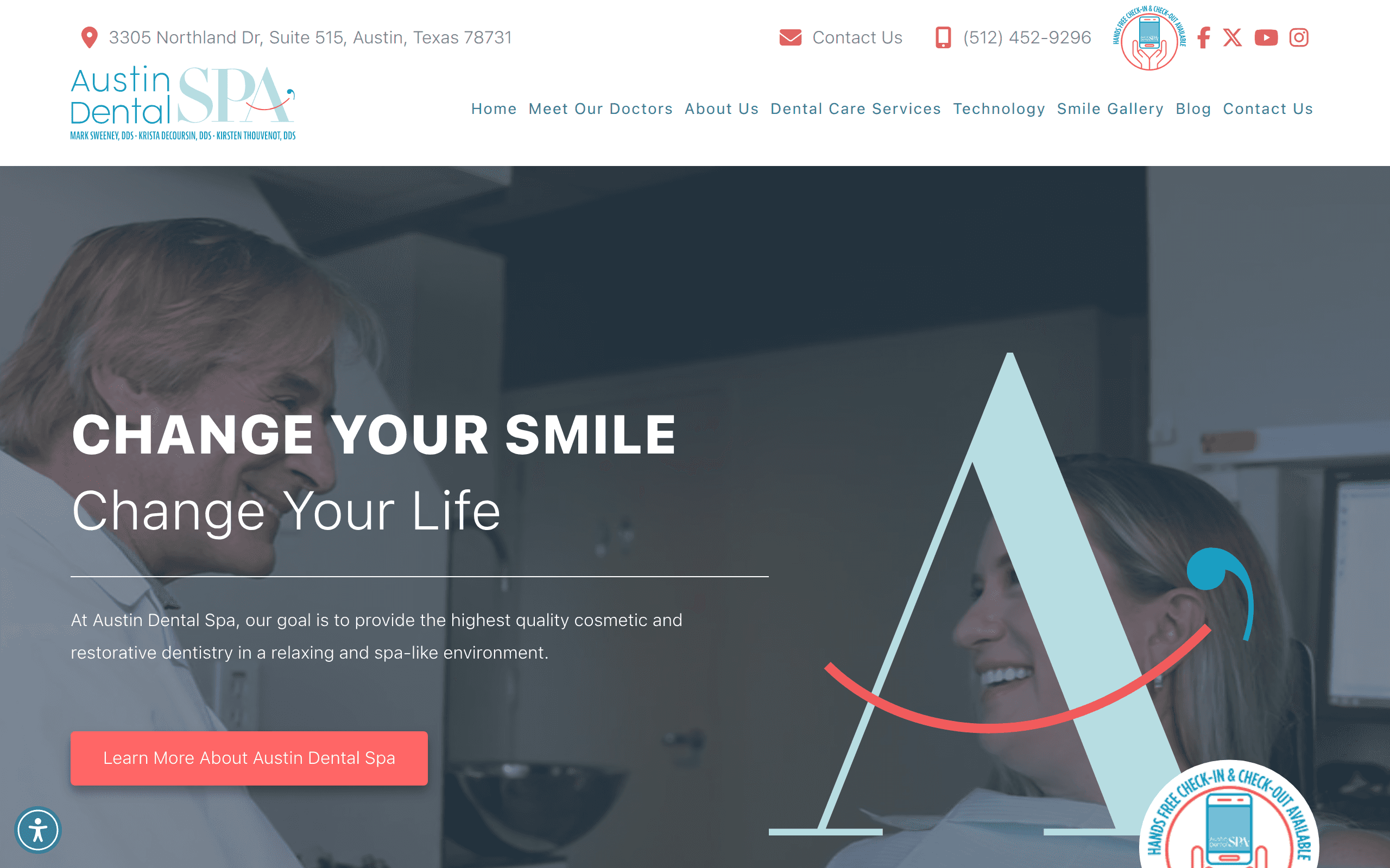 Austin Dental Spa Screenshot
