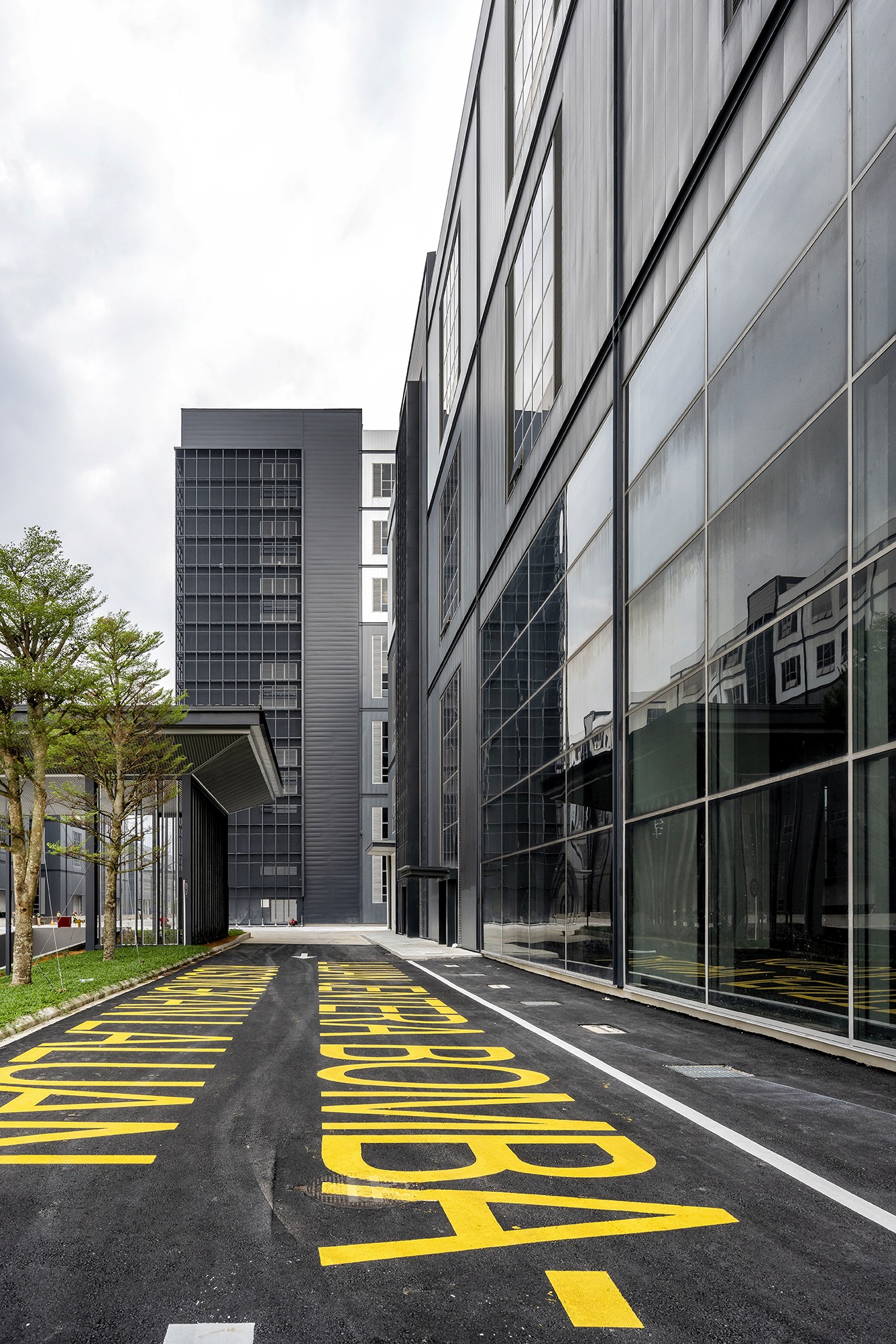 Exterior view of Hap Seng Industrial Hub project by Asima Architects