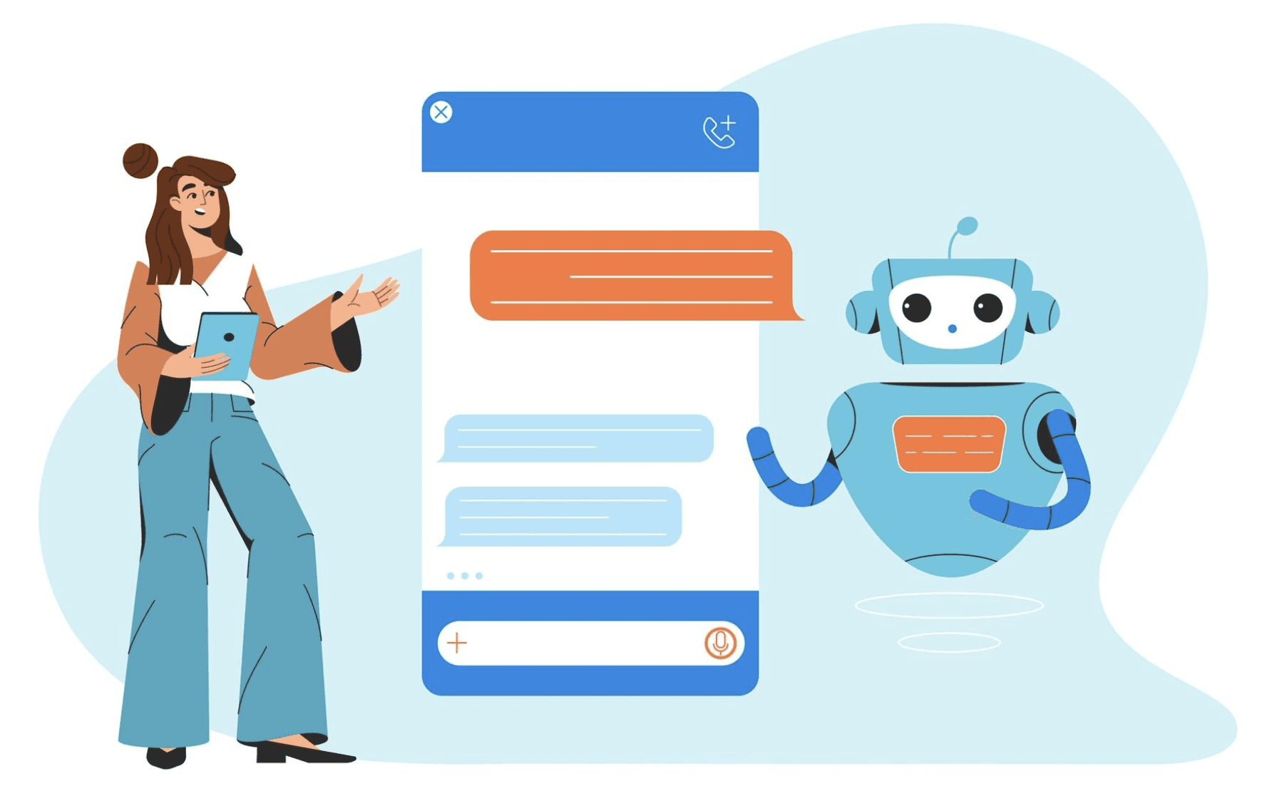 Illustration of a chatbot