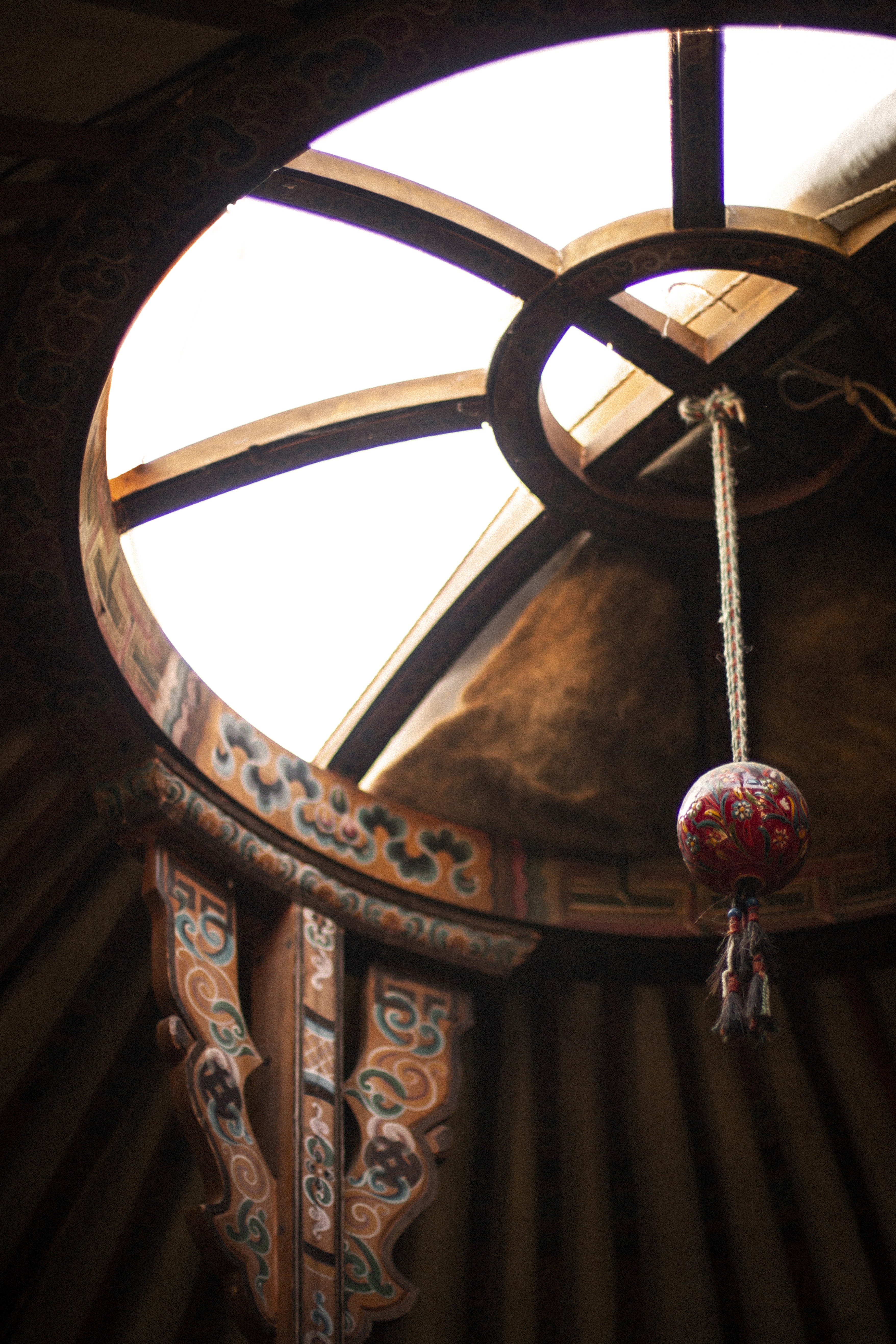 Traditional Mongolian Yurt, The Way of the Horse and Bow, Lopusjnya Valley, Handpainted