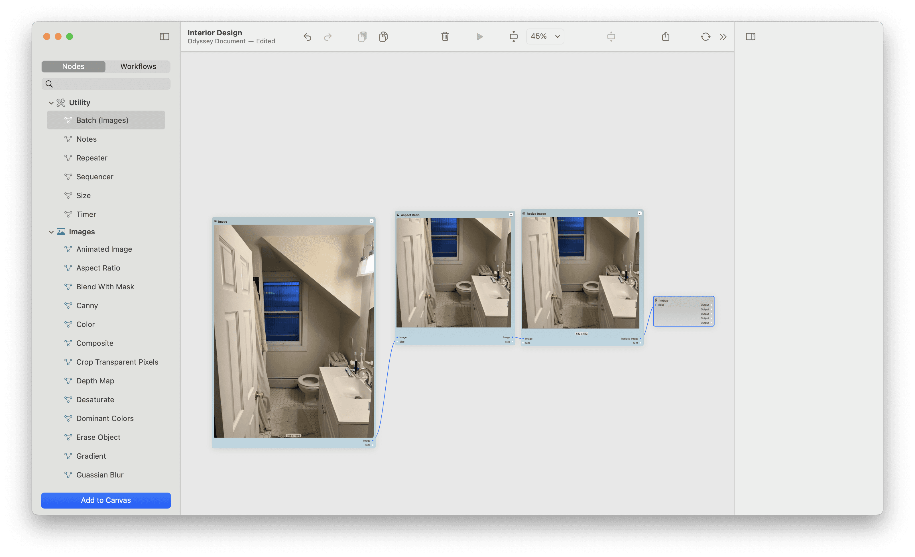 Running an image with the repeater node with Odyssey