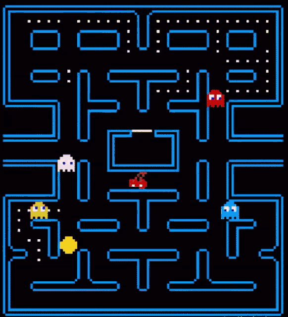 Classic Pac-Man Gameplay: Eating Ghosts