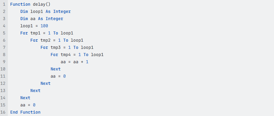 Figure 7: custom loop code used in some MW spears