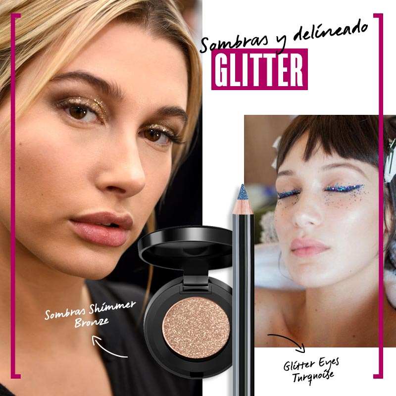 Cómo maquillar los ojos con sombras metálicas: blink my glitter | Fuente: Google Image