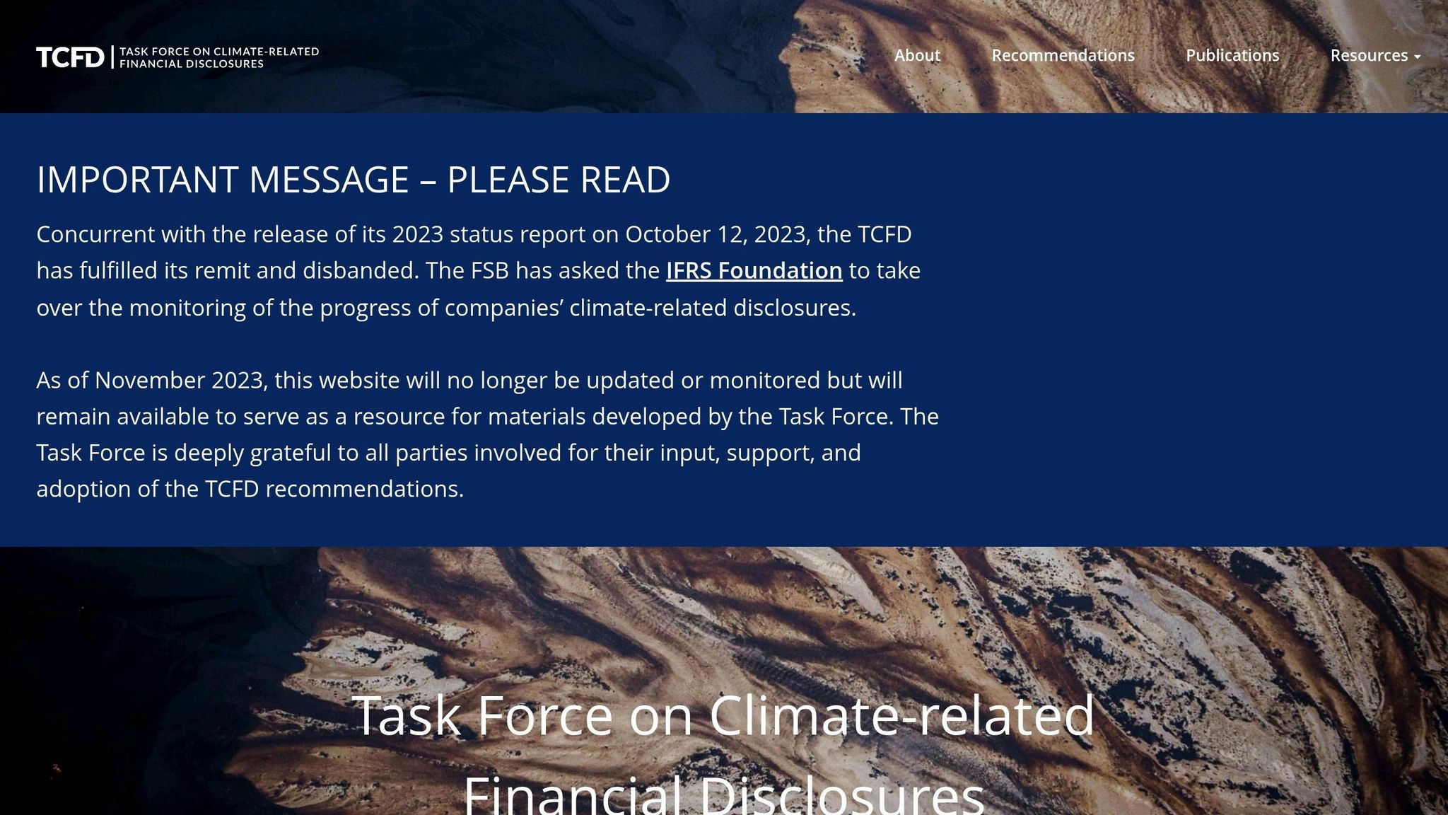 Task Force on Climate-Related Financial Disclosures