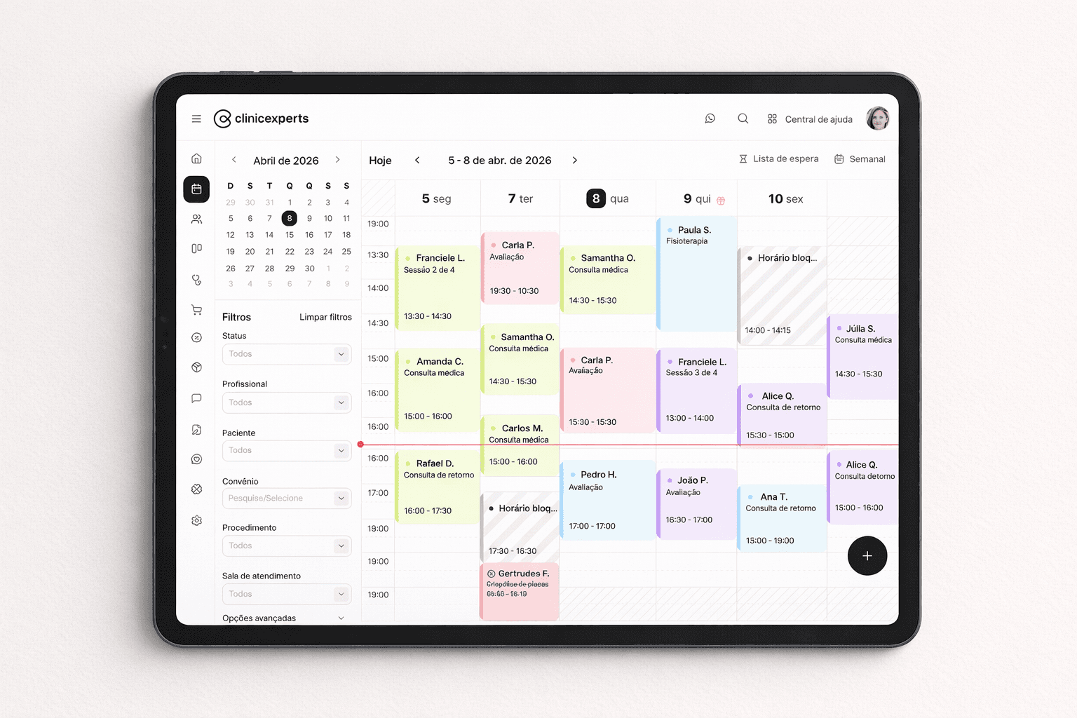 agenda do clínica experts