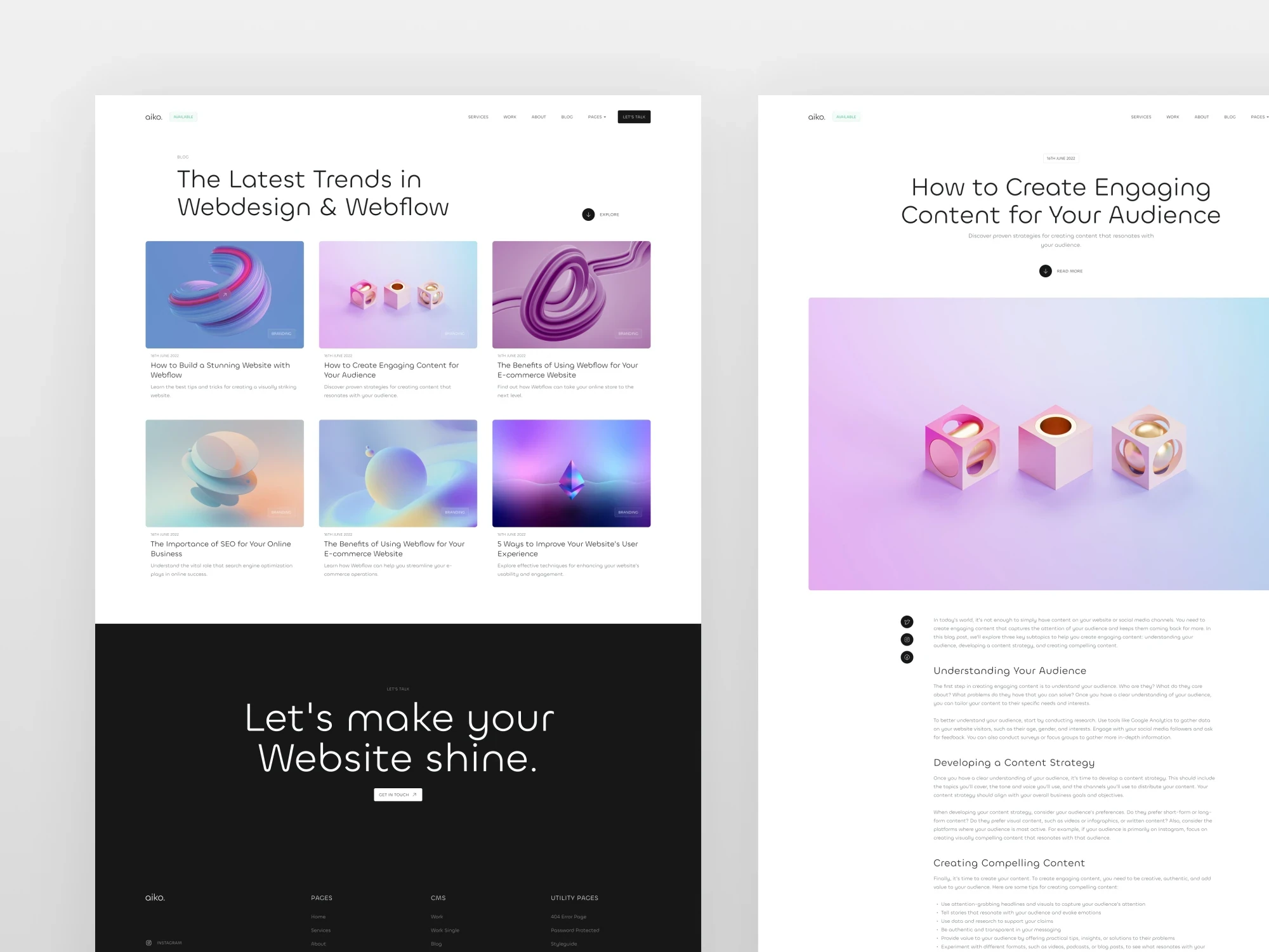 Aiko - Portfolio Website Template - Gallery Image #3