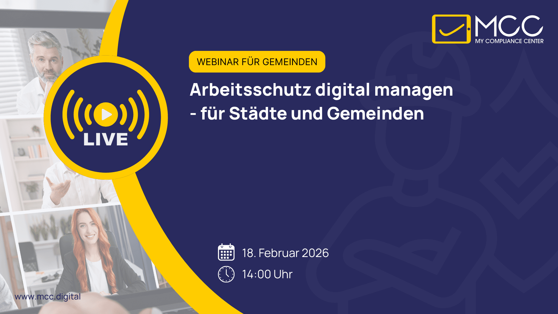 Live-Webinar speziell für Gemeinden: Arbeitsschutz digital managen - So haben Sie alle Aufgaben systematisch im Griff!
