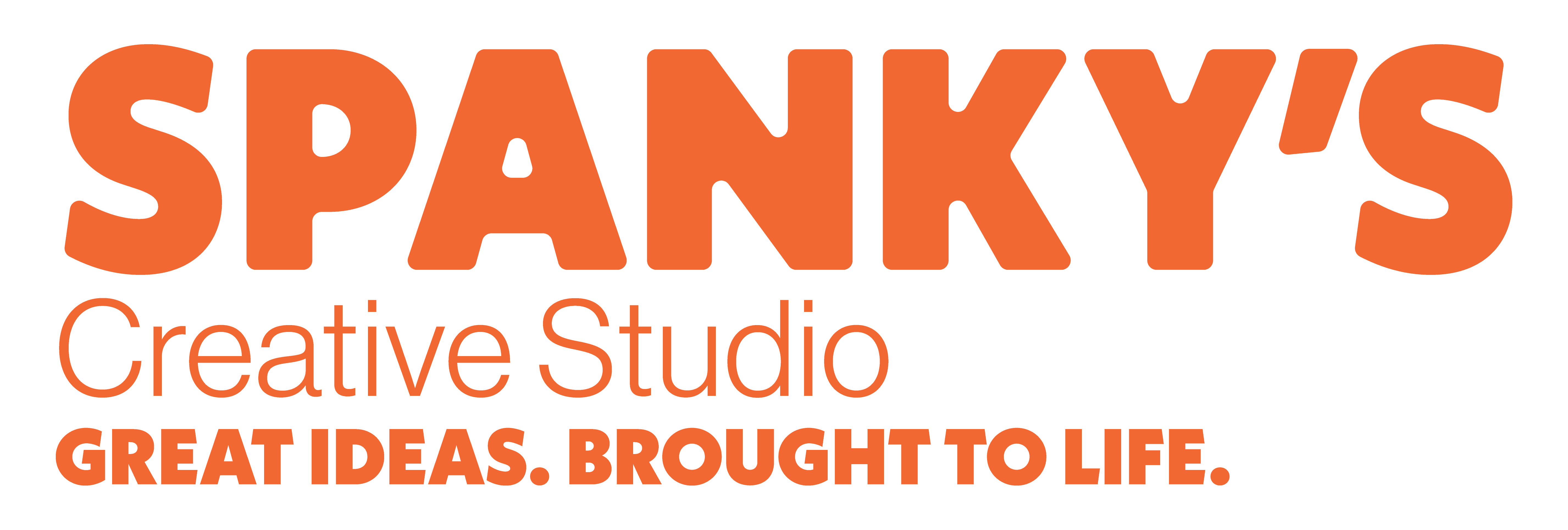Spanky's Creative Studio Logo, Great Ideas Brought to Life.