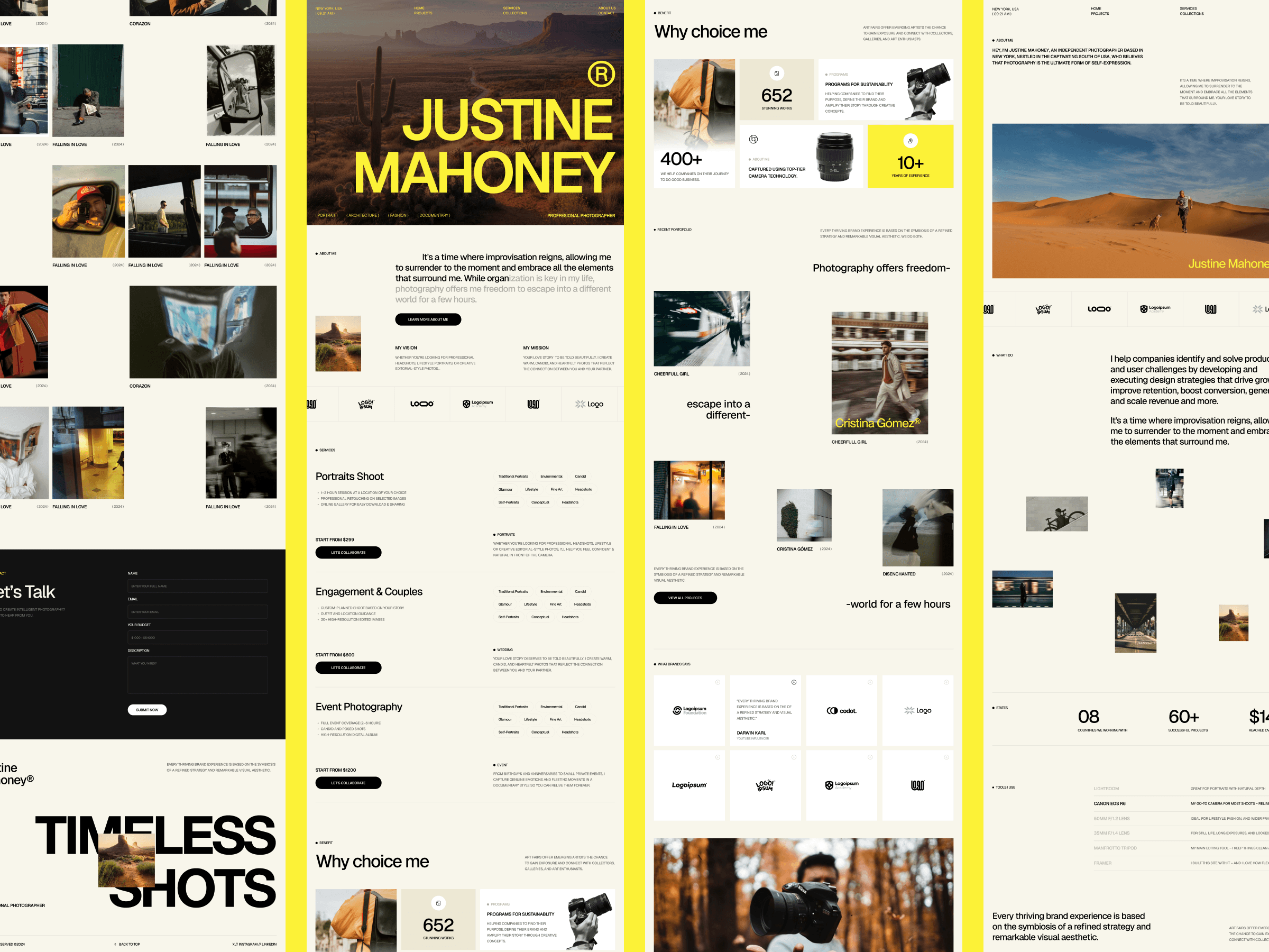photographer portfolio template