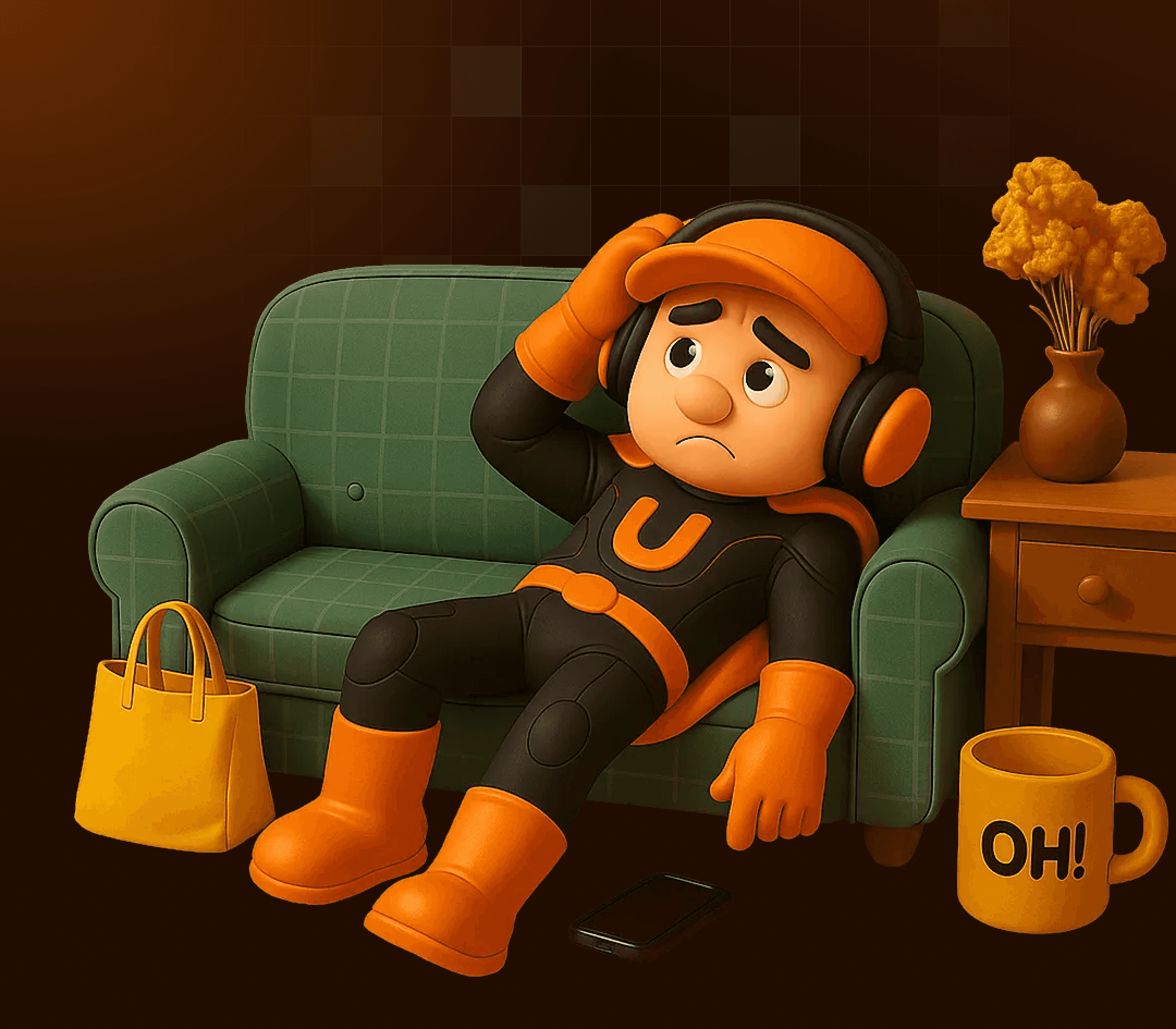 Mascot in confusion and tired about User Personas