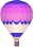 Striped purple balloon