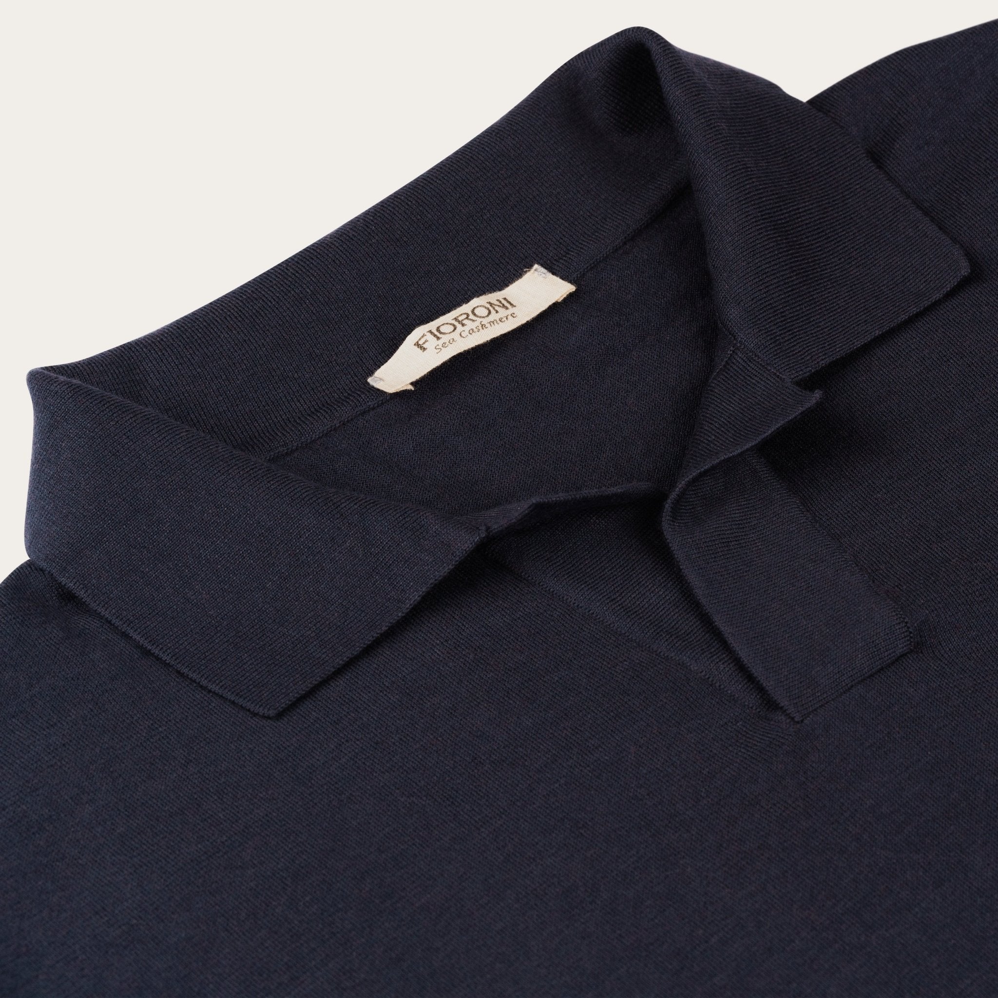Polo - style cashmere sweater 'Duvet Exclusive' - Mandelli UK