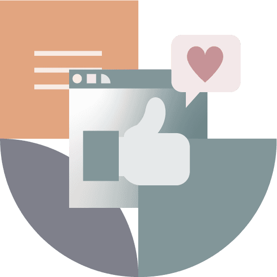 3d puffy blue flower iillustration with a negative star shape inside. 