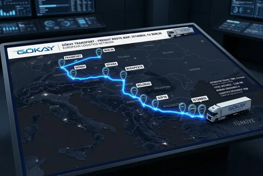 Türkiye’den Almanya’ya karayolu nakliye güzergahı haritası