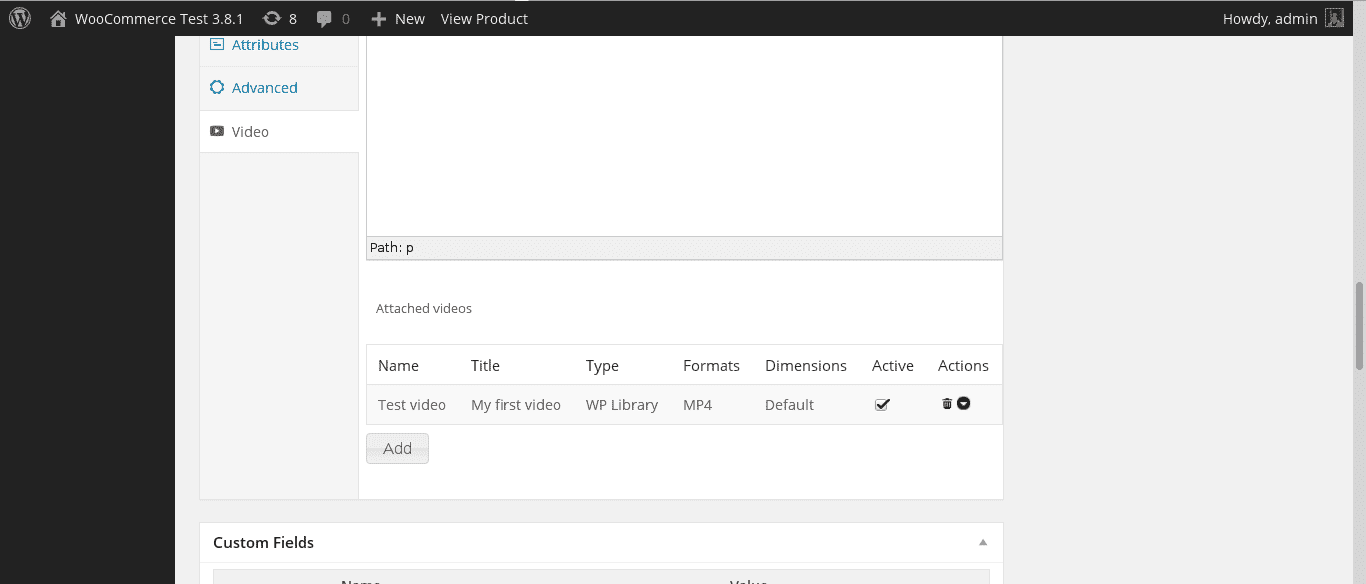 WooCommerce HTML5 video