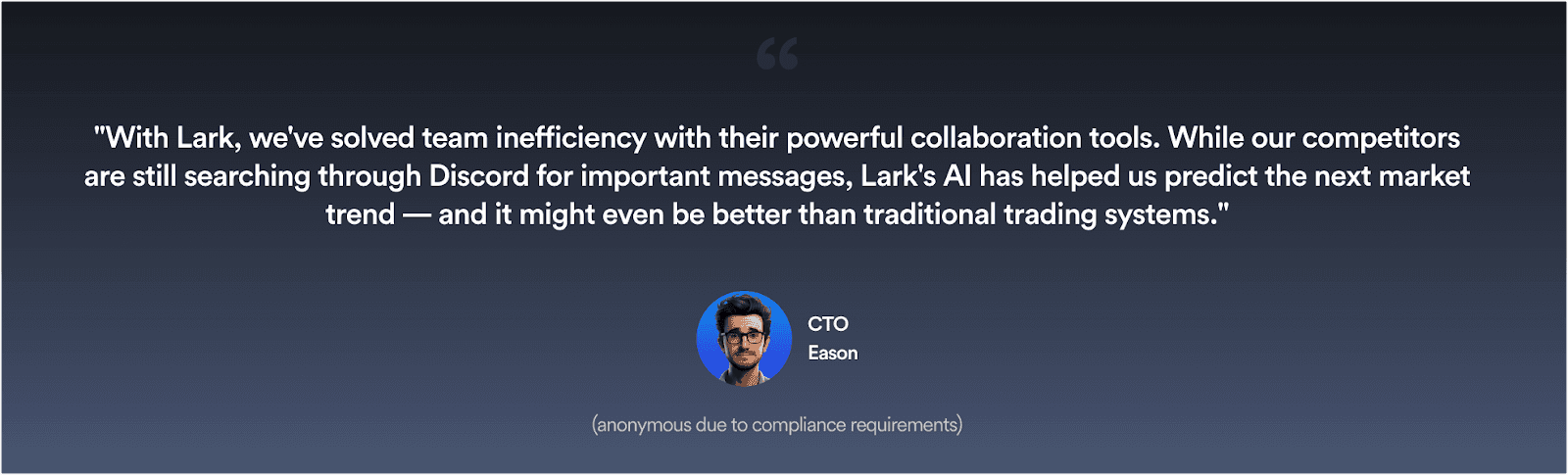 Customer testimonials from the web3 industry