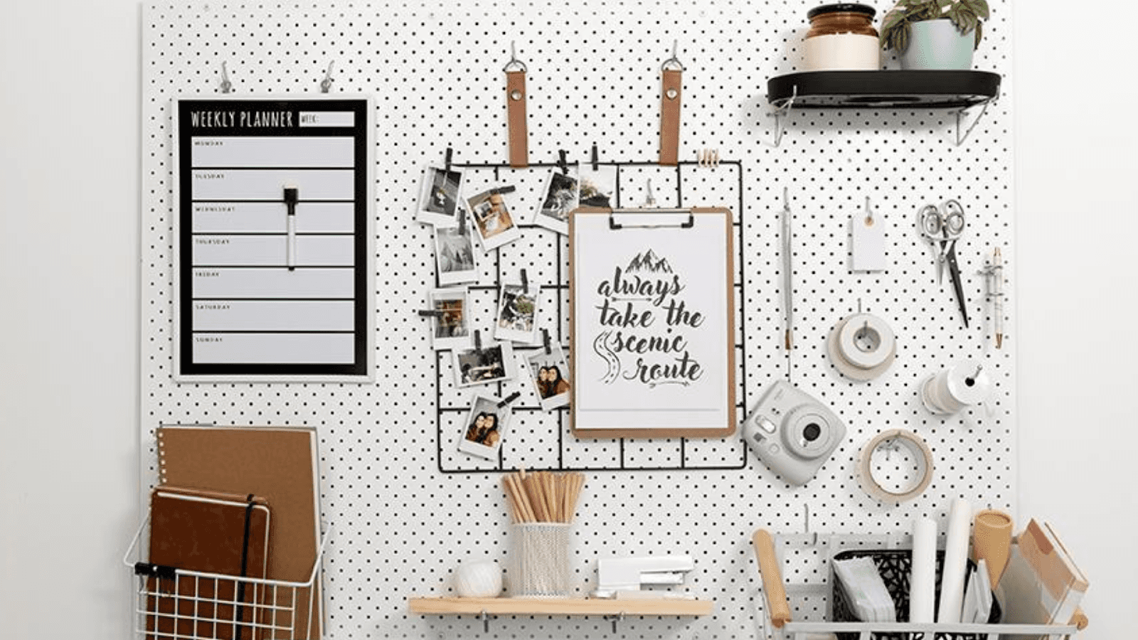 Install Wall-Mounted Hooks and Pegboards