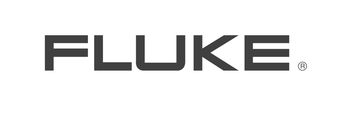FLUK brand Logo - Hersteller von elektrischen Messgeräten und Prüfgeräten. Qualitätsmarke.