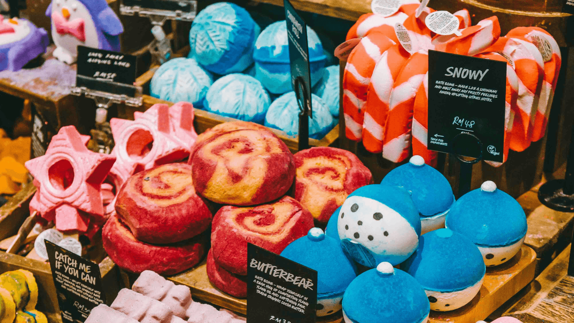 A selection of Lush items