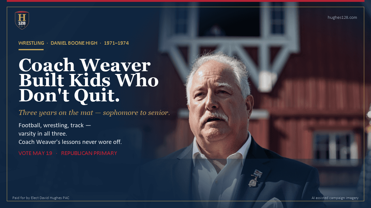 David Hughes wrestled under Coach Weaver at Daniel Boone High School