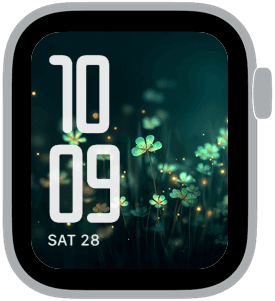 cloverfield Apple Watch face preview 3 featuring gradient, modern, st patricks day, and spring.