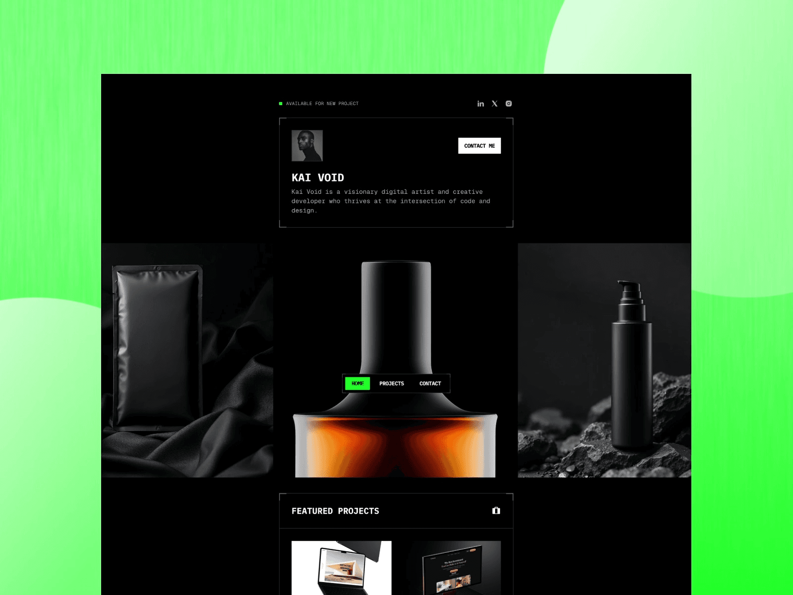 Top 10 Framer Web Templates to Elevate Your Site in 2026 - Void – Dark Creative Portfolio