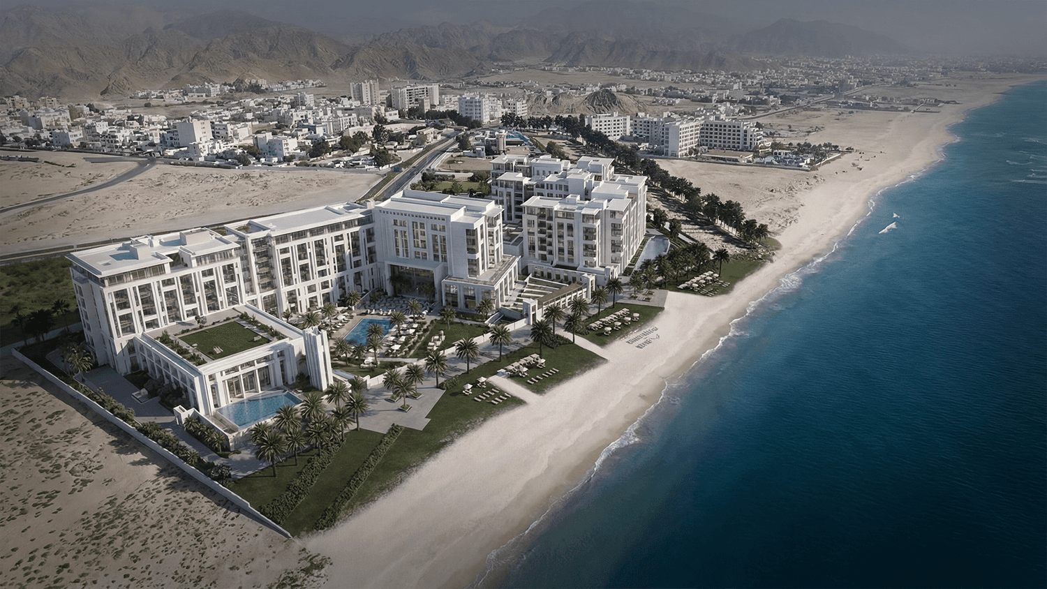 External render, development at the beach