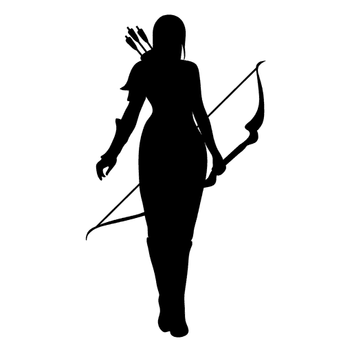 woman archer silhouette