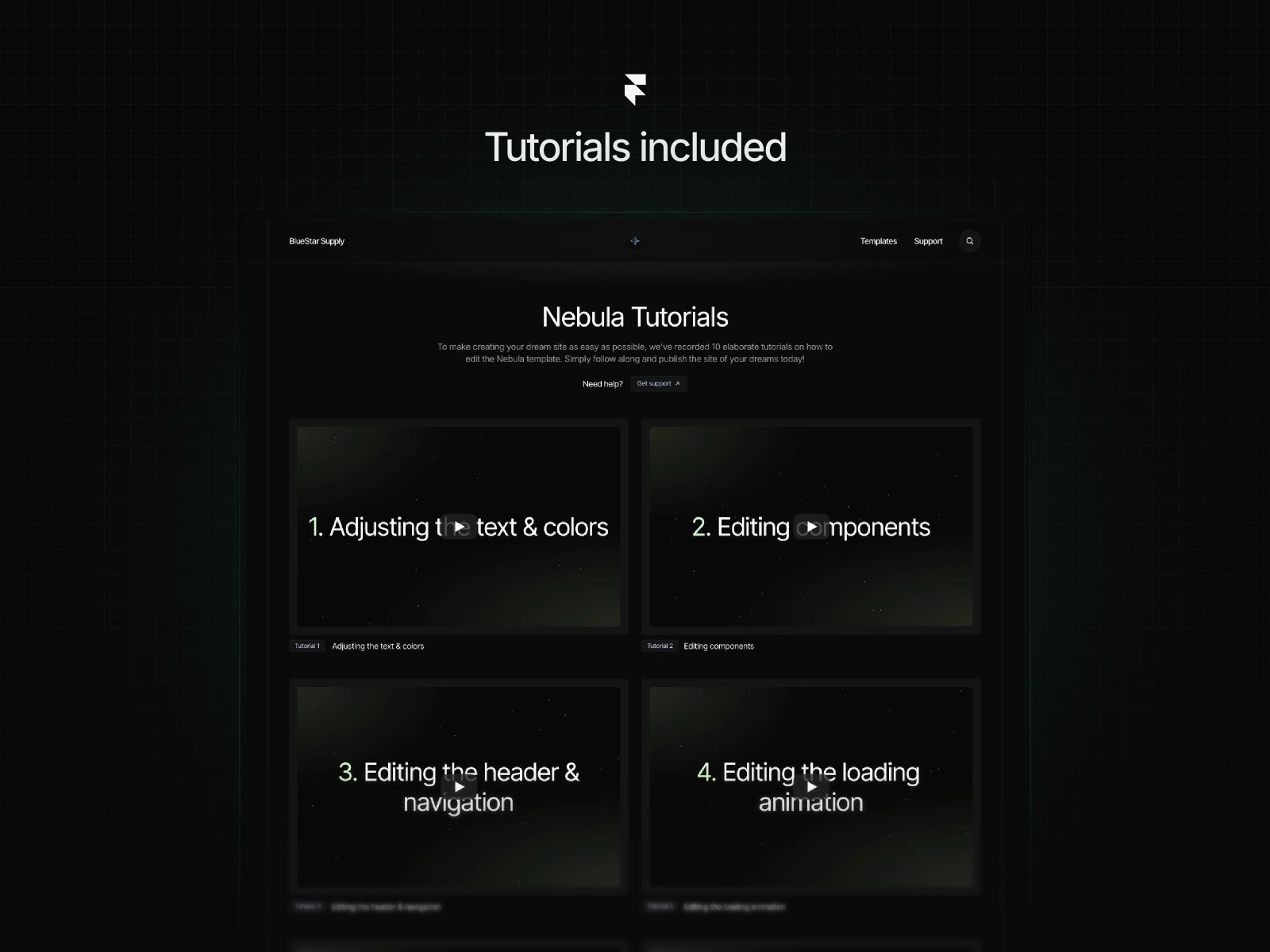 Nebula Framer Template Tutorials